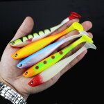 2021 nouveau 5pcs leurre de p�che souple 12cm 10g silicone app�t vers basse brochet leurre swimbait en ...
