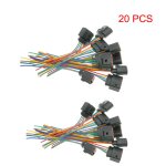 20pcs 1j0973775a capteur de d�bit d'air massique maf 5 broches connecteur de queue de cochon harnais ...