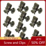 20pcs m5x20mm clips de retenue en m�tal de type u, vis autotaraudeuses, couvercle en plastique, voiture, ...