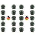 20x cache ecrou noir diametre m8 cle 13mm noir plastique capuchon roue jante auto voiture moto scooter ...