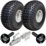 22x11. 00 - 8 knobby atv quad trailer kit wheels axles swivel hitch max load 310kgs