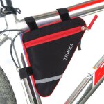 23139 rouge - sac de v�lo avec pochette pour bouteille d'eau, sac triangulaire pour vtt, sac etanche ...