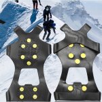 24. 5 * 15cm lot de 2 crampons antidrapants avec 20 clous crampons neige et glace traction verglas pour ...