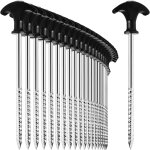 24 x steel tent pegs � heavy duty ground pegs with thread for camping and outdoors � ideal for normal ...