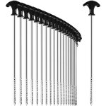24 x steel tent pegs ¿ long and sturdy ground pegs with thread for camping and outdoors ¿ ideal for normal ... 24 x steel tent pegs ¿ long and sturdy ground pegs with thread for camping and outdoors ¿ ideal for normal ...