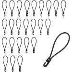 25 pièces elastique tente de camping, 10 cm elastiques polyvalents avec crochets, noir sandow pour bache, ... 25 pièces elastique tente de camping, 10 cm elastiques polyvalents avec crochets, noir sandow pour bache, ...