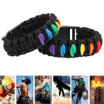 2pcs bracelet en tricot de cordon de parachute corde de sécurité extérieure avec sept noyaux - 27g - ... 2pcs bracelet en tricot de cordon de parachute corde de sécurité extérieure avec sept noyaux - 27g - ...