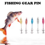 2pcs dur pche leurre 7cm / 3. 5g 5 couleur calmar haute en acier au carbone crochet poulpe manivelle ...