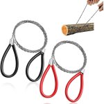 2pc scie a chaine de poche, scie de poche, scie a fil d'acier, scie de survie pour camping, scie de poche ...
