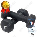2pcsune paire de petits haltres avec surface pique noire pour femme, une paire de matriel de fitness ...