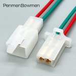 2pin female male 1 pc with 15cm 18awg c�blage de connecteur de voiture de moto, manchon en caoutchouc ...
