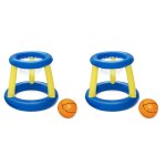 2x basket - ball d' cerceau de piscine flotteur de gonflable piscine jouet sport aquatique jouet piscine ...