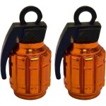 2x bouchon de valve capuchon forme grenade aluminium schrader pneu v�lo moto auto voiture quad trottinette, ...