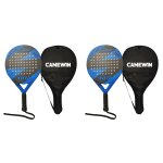 2x camewin raquette de padel beach tennis fibre de carbone et surface lisse eva raquette de paddleball ...
