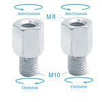 2x m8 - m10 (l - r) paire de rétroviseurs arrière pour scooter et moto, cave m10, 10mm, m8, 8mm, 6mm, ... 2x m8 - m10 (l - r) paire de rétroviseurs arrière pour scooter et moto, cave m10, 10mm, m8, 8mm, 6mm, ...