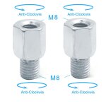 2x m8 - m8 (l - l) paire de rétroviseurs arrière pour scooter et moto, cave m10, 10mm, m8, 8mm, 6mm, ... 2x m8 - m8 (l - l) paire de rétroviseurs arrière pour scooter et moto, cave m10, 10mm, m8, 8mm, 6mm, ...