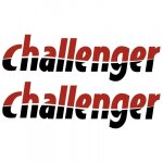 2x pegatinas para caravana challenger camping casa movil