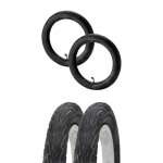 2x pneu chambre a air 12 1 / 2 valve coudee lisse velo poussette tricycle enfant cycle