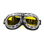 Model 3 lunettes de soleil r�tro pour moto, pilote, steampunk, vintage, rl, scooter, cruiser, jet, casque, ...