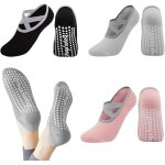 3 paires yoga antiderapant chaussettes pour les femmes filles, chaussettes antidrapantes, chaussettes ...