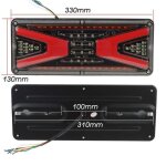 33cm 2 pices 24v led camion feu arrire remorque feux d'avertissement feu arrire stop feu arrire arrire ...