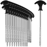 36 x steel tent pegs - heavy duty ground pegs with thread for camping and outdoors - ideal for normal ... 36 x steel tent pegs - heavy duty ground pegs with thread for camping and outdoors - ideal for normal ...