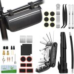 38pcs kit reparation velo kit crevaison velo avec mini pompe 120 psi kit reparation pneu velo avec outils ...