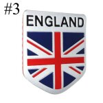 3� autocollant 3d en alliage d'aluminium, etiquette de voiture, drapeau national