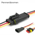 3p female male 1 pc with 15cm 18awg connecteur electrique etanche pour voiture, prise sg lam, super joint ...