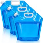 3pi�ce bidons a eau pliables, sac d'eau pliable eau 5l, bidon d'eau poche d'eau portable, r�servoir d'eau ...
