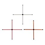 4 b�tons d'alignement de golf, entra�neur de swing, 23. 6 pouces, putter, enseignement, canne de pratique ...