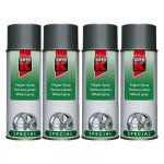 4 bombes de peinture argent pour jantes voiture auto k 400ml