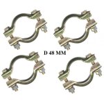 4 colliers bic�ne pour collecteur d'echappement 48 mm -