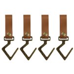 4 crochets d'extérieur en cuir pu, trépied de camping portable, crochet de rangement pour vêtements, ... 4 crochets d'extérieur en cuir pu, trépied de camping portable, crochet de rangement pour vêtements, ...