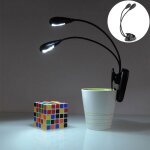 4 led rglable double pince - on bras vlo lumire table livre lampe de lecture bureau ordinateur portable ...