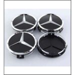 4 logos emblème mercedes jante cache moyeu centre de roue insigne noir 75mm 4 logos emblème mercedes jante cache moyeu centre de roue insigne noir 75mm