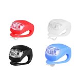 4 pcs v�lo vtt grenouille lampe silicone phare arri�re lumi�re avertissement lumi�re v�lo coccinelle ...