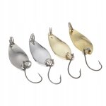 4 pices. accessoires de pche en mtal color jigs avec plumes sans plumes
