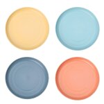 4 pices assiettes lgres incassables assiettes a dner rutilisables au lave - vaisselle et au micro ...