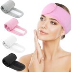 4 pices bandeau - maquillage femme, bandeau - cheveux pour soin - visage avec magic - tape - elastique, ...