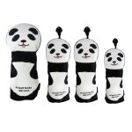 4 pi�ces golf club couvre - chef nouveaut� panda animal pu cuir n 1, 3, 5 , ut golf bois pilote couvre ...