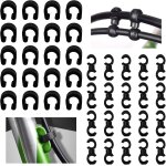 40 pi�ces clip de c�ble de v�lo clips de c�ble de frein et de vitesse clip en c et clips en s kit clip ...