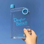 420ml créatif a5 clair en plastique plat bouteille d'eau portable fitness bouilloire carré simple personalité ... 420ml créatif a5 clair en plastique plat bouteille d'eau portable fitness bouilloire carré simple personalité ...