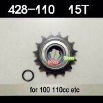 428 - 110 - 15t pignon d'�conomie de carburant pour moto, scooter honda, lifan, suzuki, zongshen, 428, ...