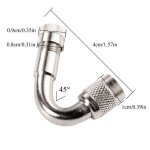 45 degree10 pcs / lot 45 / 90 / 135 degrs oblique pneu pneu cuivre nickel tige extension adaptateur ...
