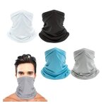 4pcs cache cou tubulaire foulard, tour de cou elastique multiusage pour la moto, la randonne, le cyclisme ...
