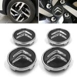 4pcs cache moyeux citroen enjoliveurs de 60 mm pour c2 c4 c5 c6 c - quatre logo noir / chrom�