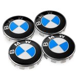 4pcs logo bmw 68mm centre de roue cache moyeu jante emblme bleu blancjantes insigne