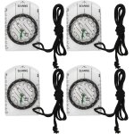 4pcs multifonctionnelle boussole, boussole randonne, professionnelle echelle de carte boussole distance ...