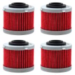 4pcs oil filter - filtre a huile pour moto, pour aprilia 4 / 6 125 planchers abbones, filet lger, 1 ...